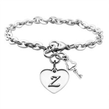 La llave del corazón, regalo personalizado de la joyería de las pulseras del corazón del acero inoxidable de las mujeres de los hombres para el amante